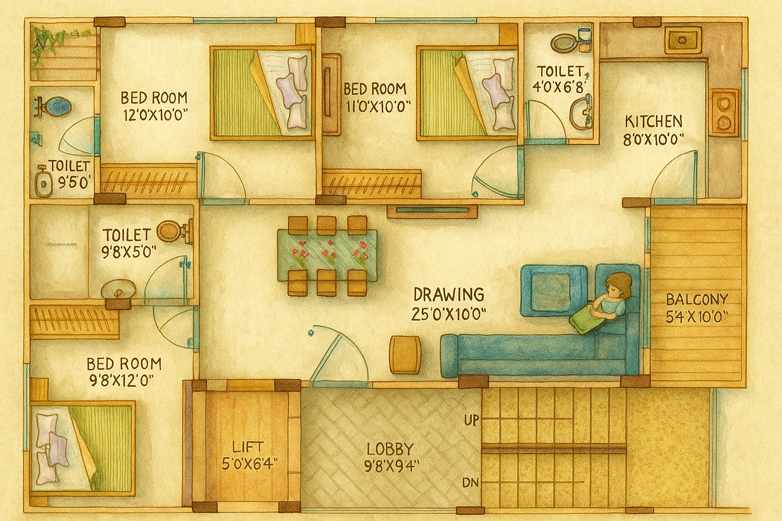 3 BHK House in Indore